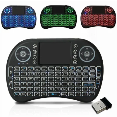 Mini Teclado Wireless com Touchpad para Smart TV, TV Box, PC e Notebook