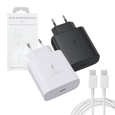 Carregador 60W Super-Rápido USB com Cabo TIPO-C Kapbom KA-50